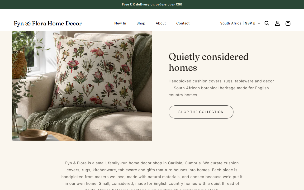 Fyn & Flora website preview